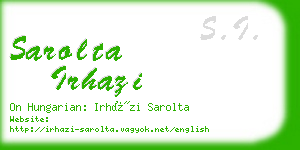 sarolta irhazi business card